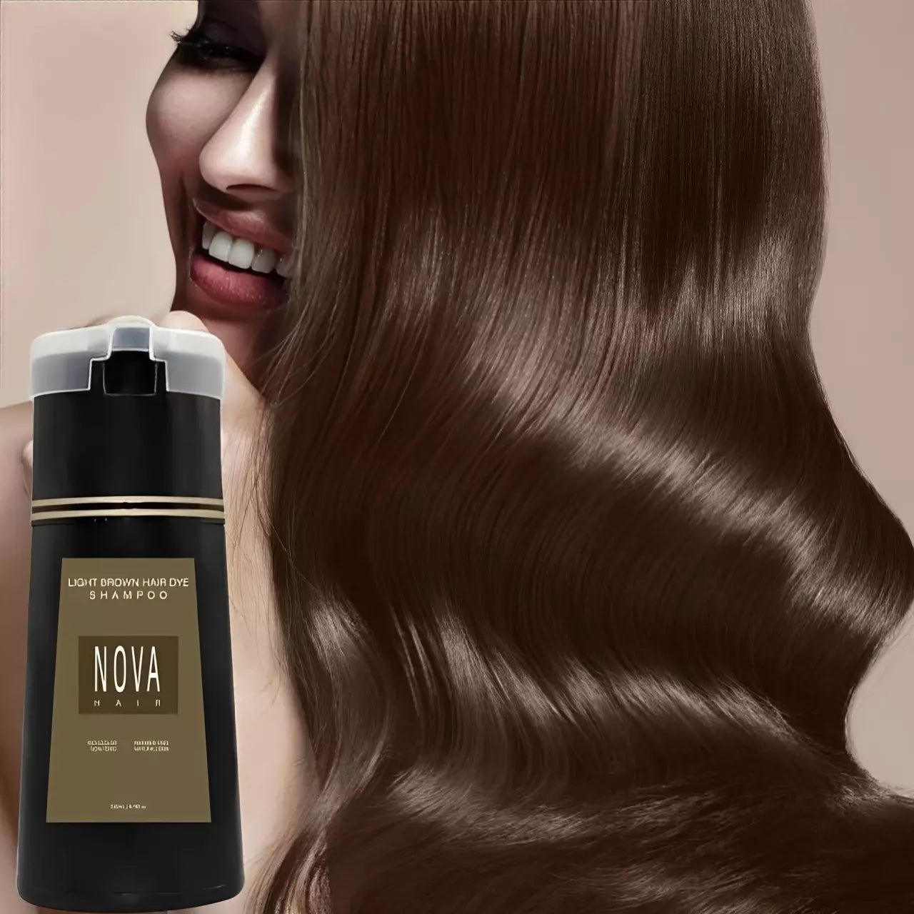 Kit 2 Nova Hair Unissex - Shampoo Escurecedor de Cabelo