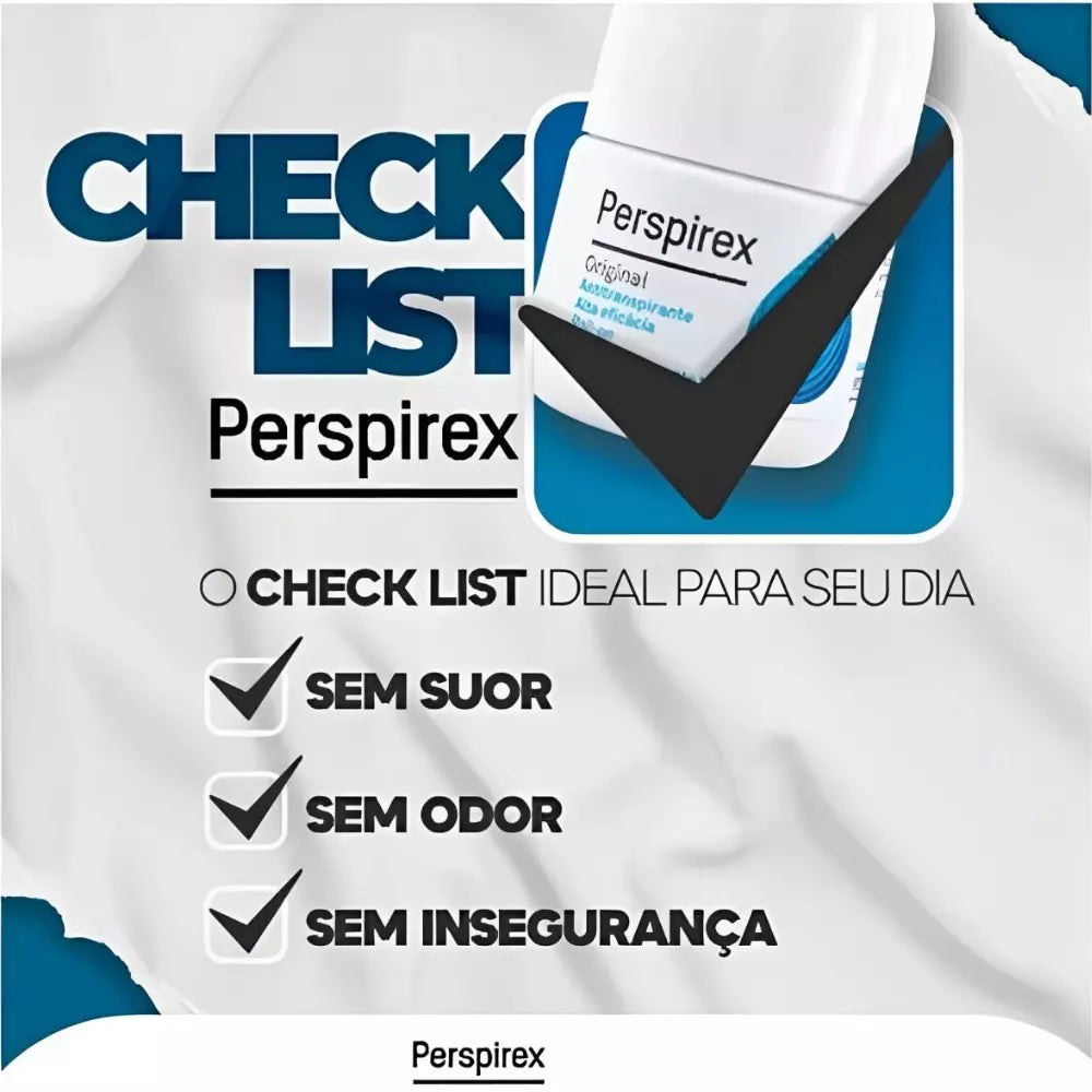 Kit 3 Perspirex AntiTranspirante Roll-on - Controla Transpiração e Odor