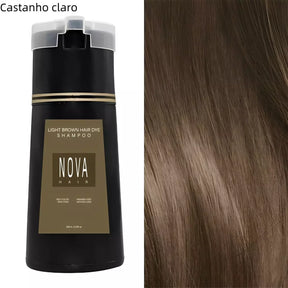 Kit 2 Nova Hair Unissex - Shampoo Escurecedor de Cabelo