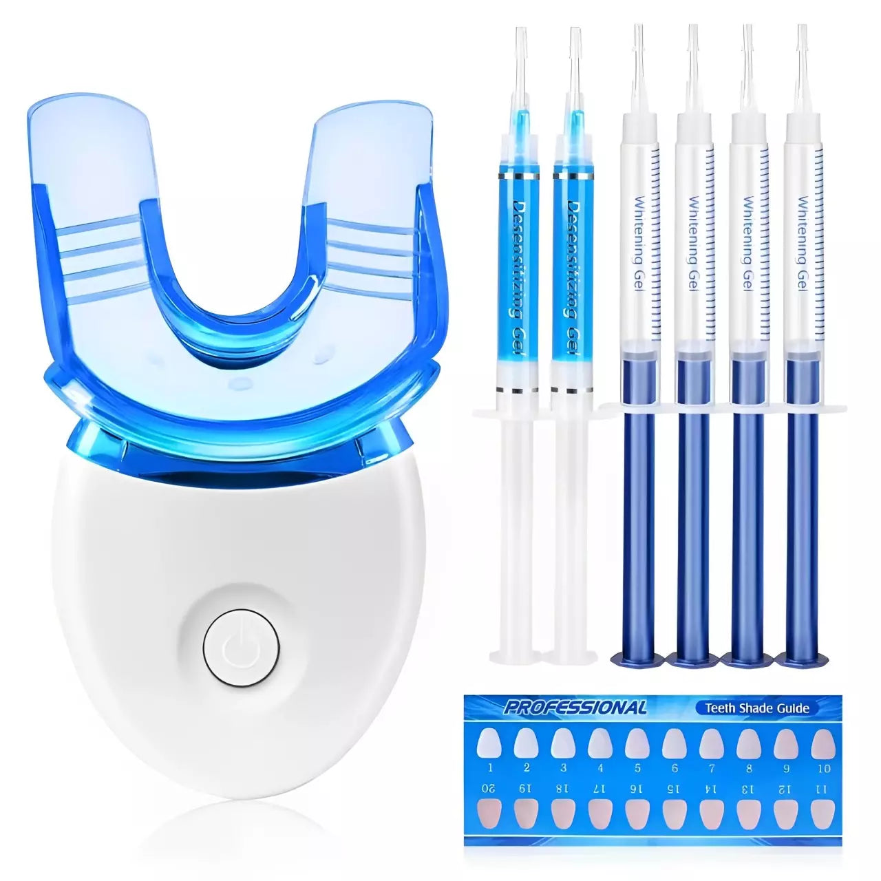 Kit Clareador Dental - Luz Led e Gel Branqueador de Dentes