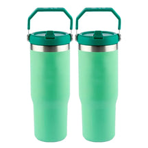 Kit 2 Garrafas Térmicas Flip Straw Tumbler com Canudo - Á Prova de Vazamentos