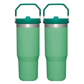 Kit 2 Garrafas Térmicas Flip Straw Tumbler com Canudo - Á Prova de Vazamentos